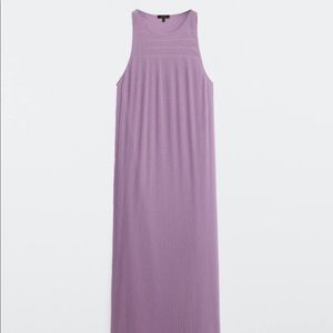 Pleated Lavender Dress with Straps
